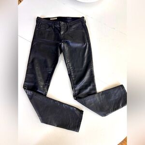 AG coated black jeans